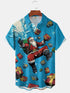 Men's Christmas Funny Graphic Short Sleeve Hawaiian Shirt